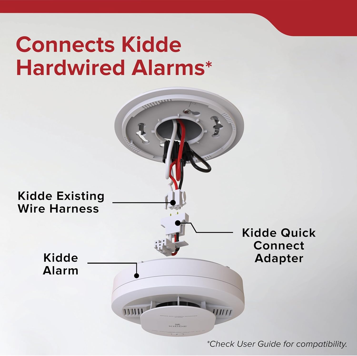 Kidde Quick Connect Smoke Detector Adapter Plug, Smoke Alarm Wiring Harness, Compatible with Kidde Hardwired Smoke, Carbon Monoxide, & Combination Smoke & Carbon Monoxide Detectors image 2